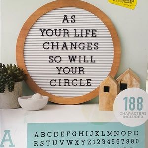 15 x 15 circle letter board📝